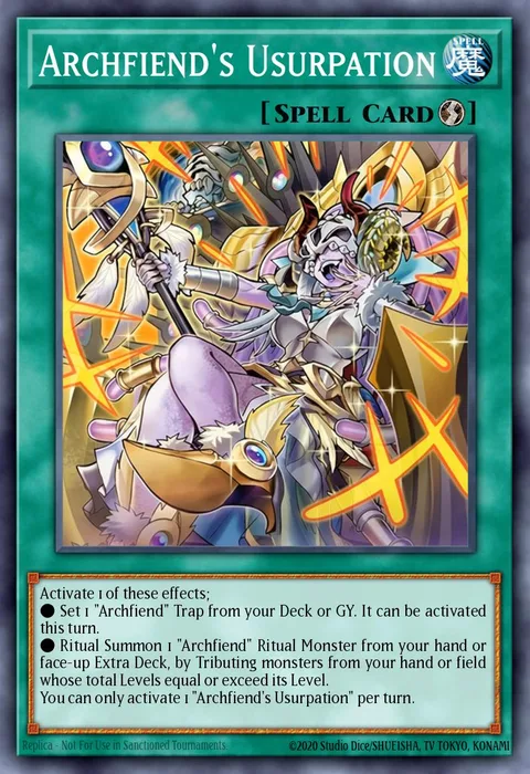 Archfiend's Usurpation trading card
