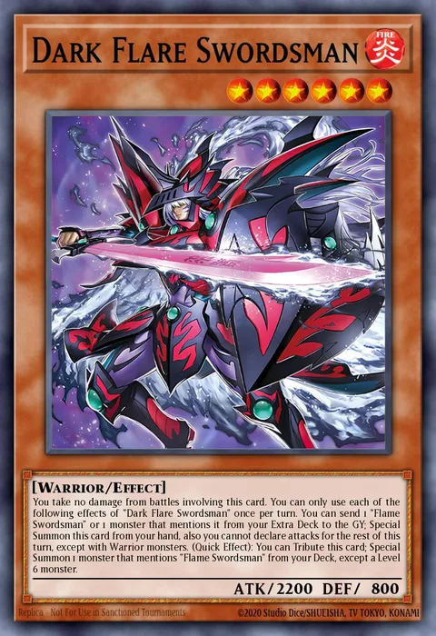 Dark Flare Swordsman trading card