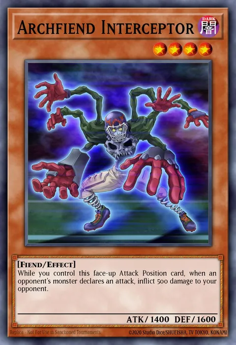 Archfiend Interceptor trading card