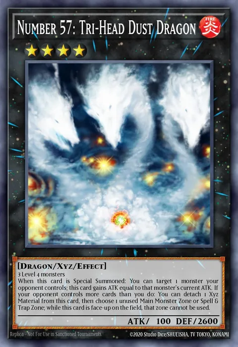 Number 57: Tri-Head Dust Dragon trading card