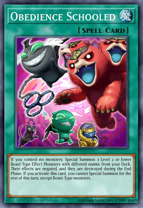 Obedience Schooled trading card