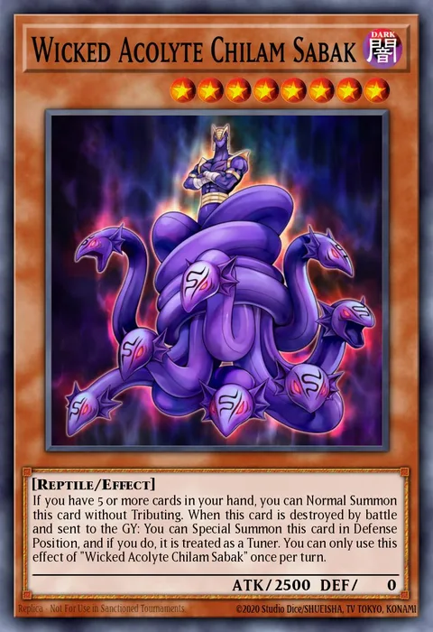 Wicked Acolyte Chilam Sabak trading card