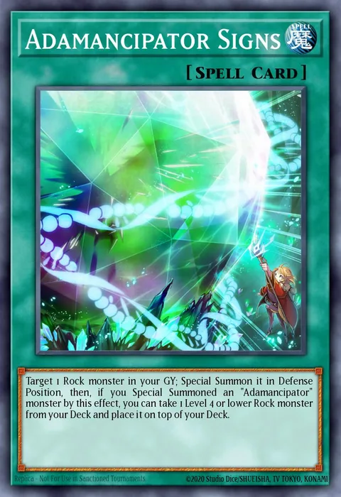 Adamancipator Signs trading card