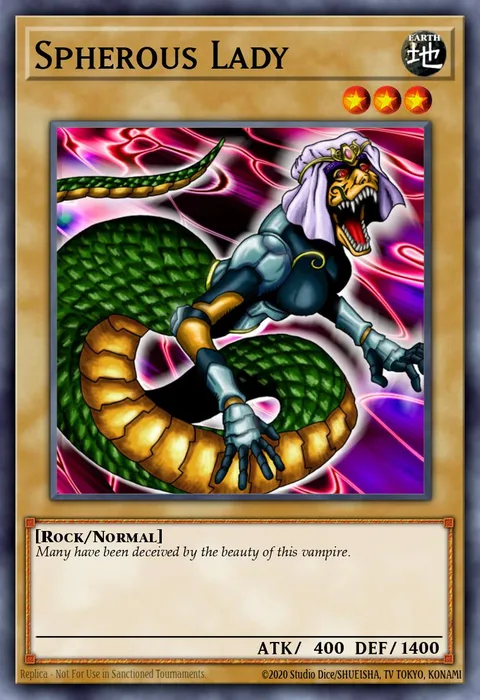 Spherous Lady trading card