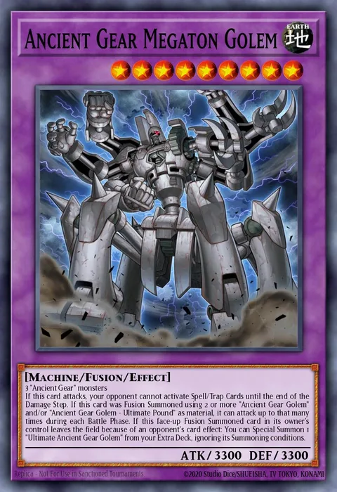 Ancient Gear Megaton Golem trading card