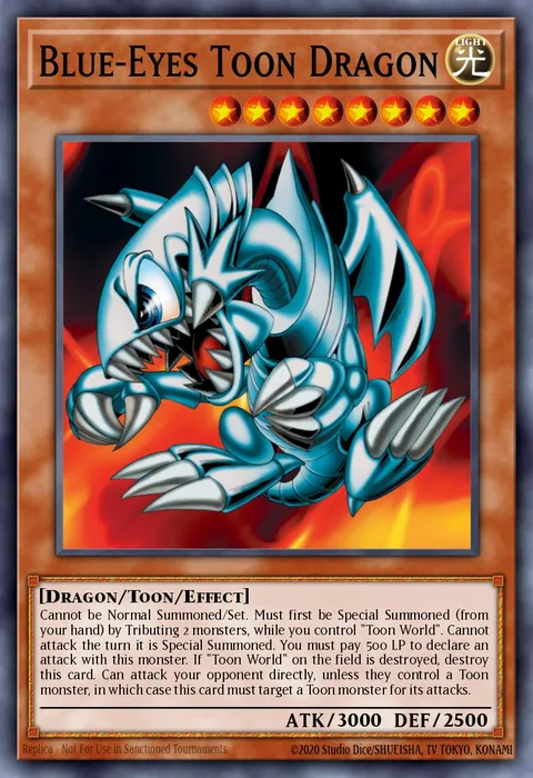 Blue-Eyes Toon Dragon trading card