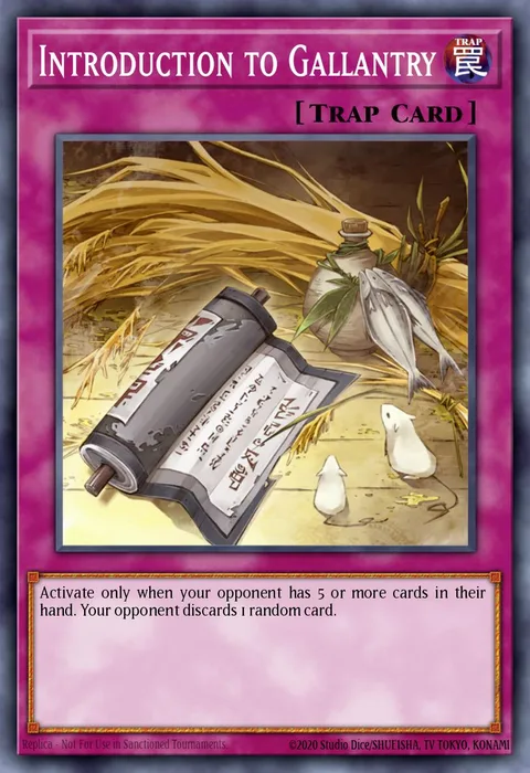 Introduction to Gallantry trading card