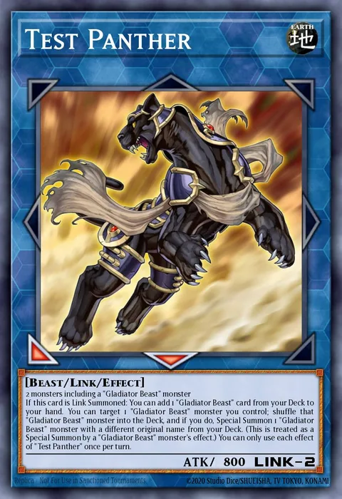 Test Panther trading card