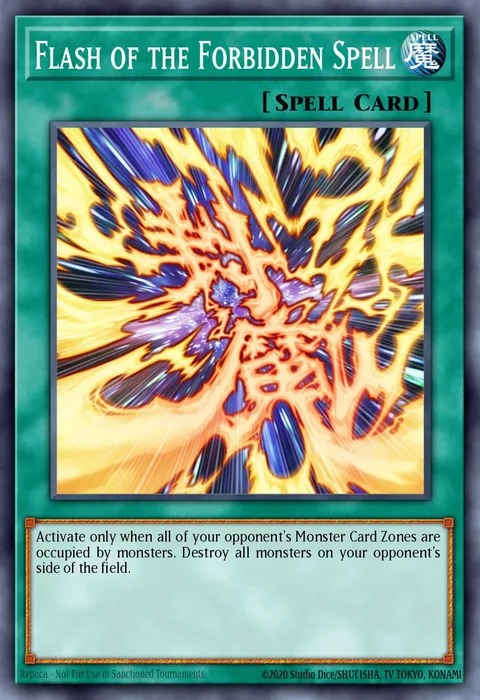Flash of the Forbidden Spell trading card