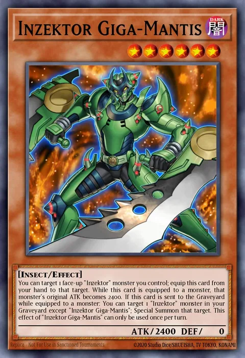 Inzektor Giga-Mantis trading card