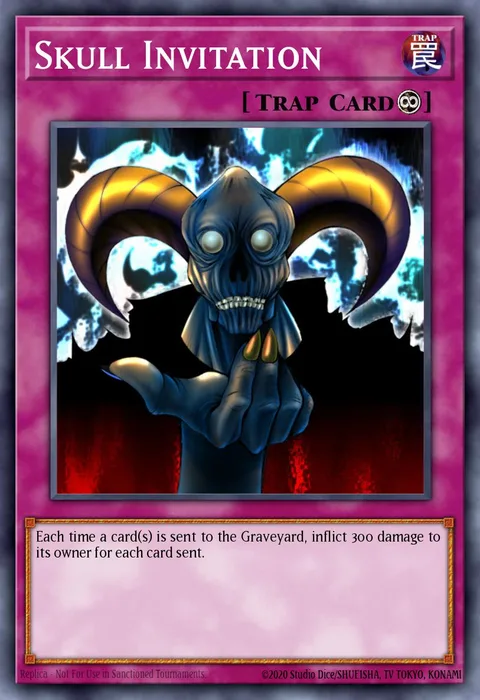 Skull Invitation trading card