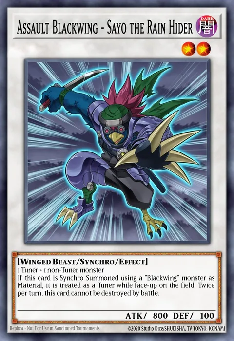Assault Blackwing - Sayo the Rain Hider trading card