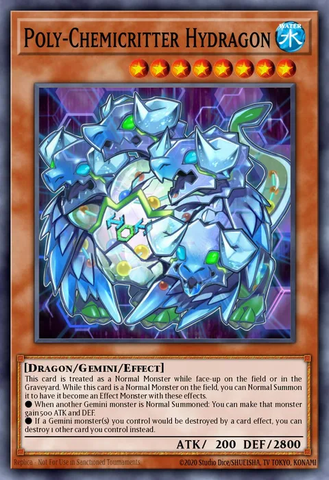 Poly-Chemicritter Hydragon trading card