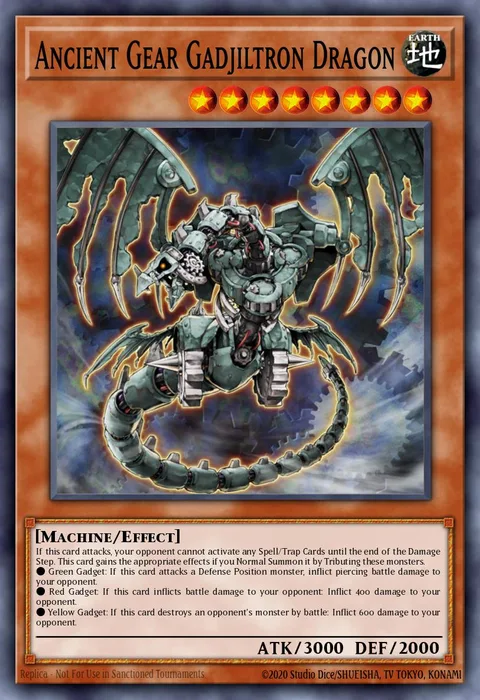 Ancient Gear Gadjiltron Dragon trading card