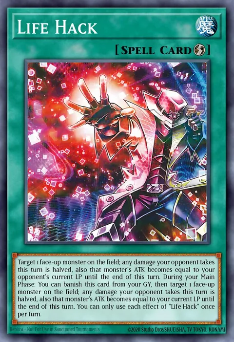 Life Hack trading card