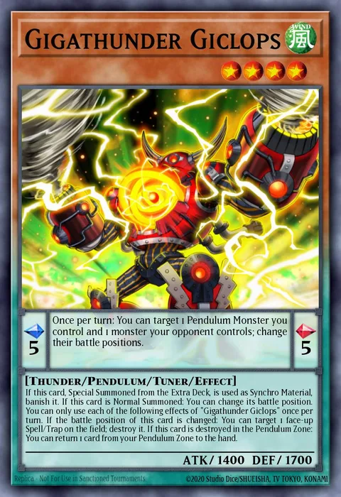 Gigathunder Giclops trading card