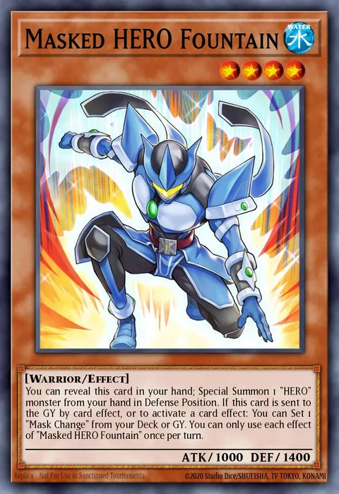Masked HERO Fountain trading card