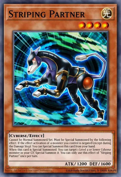 Striping Partner trading card