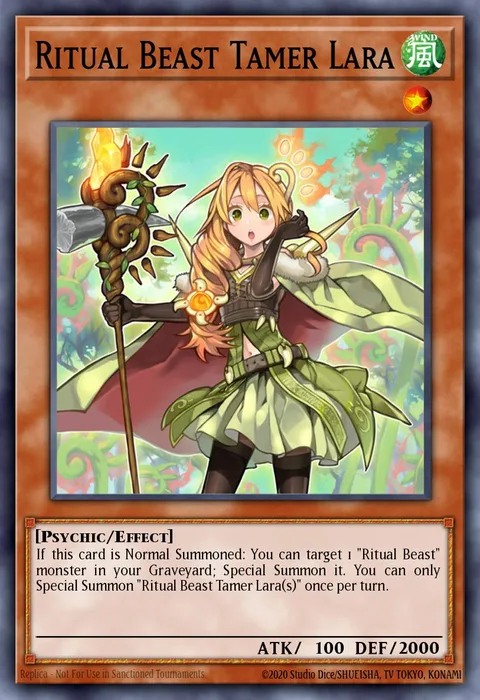 Ritual Beast Tamer Lara trading card