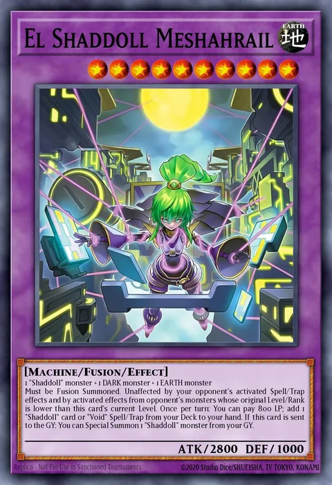 El Shaddoll Meshahrail trading card