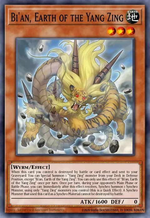 Bi'an, Earth of the Yang Zing trading card