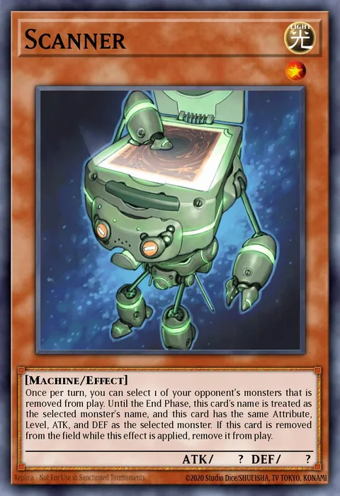Scanner trading card