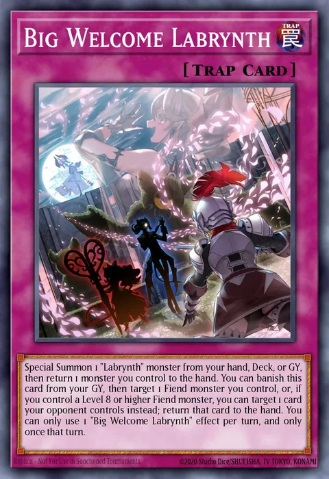Big Welcome Labrynth trading card