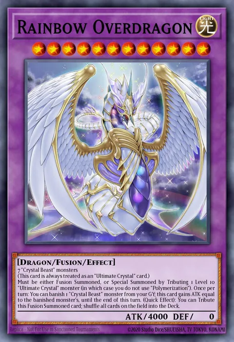 Rainbow Overdragon trading card