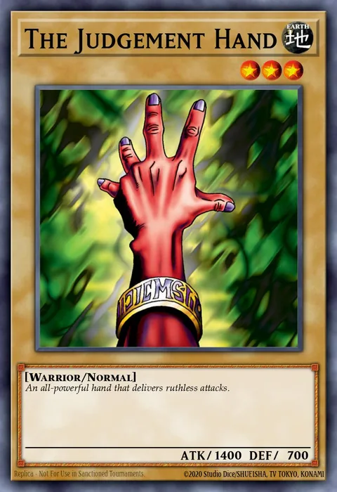The Judgement Hand trading card