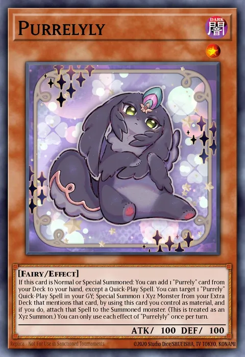 Purrelyly trading card