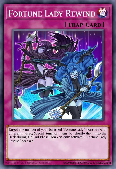Fortune Lady Rewind trading card