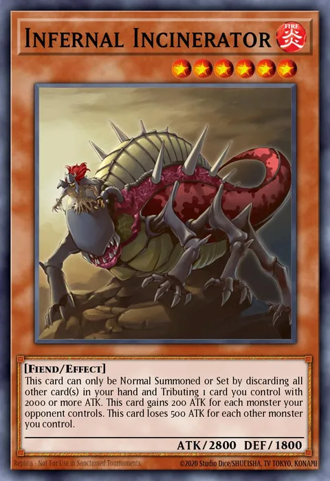 Infernal Incinerator trading card