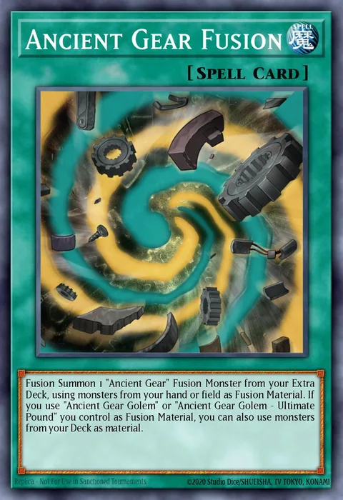 Ancient Gear Fusion trading card