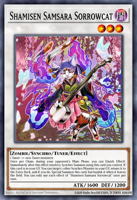 Shamisen Samsara Sorrowcat trading card