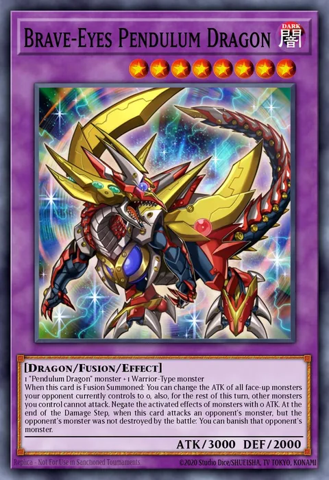 Brave-Eyes Pendulum Dragon trading card