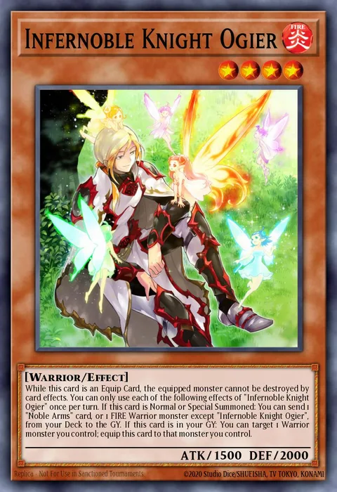 Infernoble Knight Ogier trading card