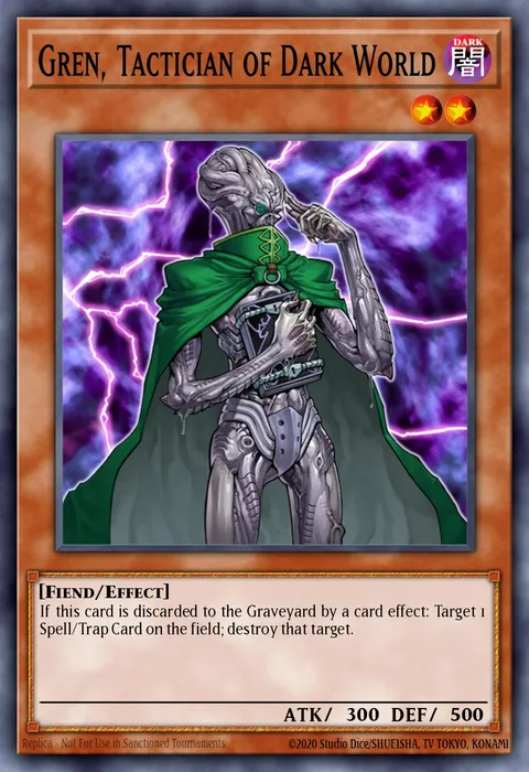 Gren, Tactician of Dark World trading card