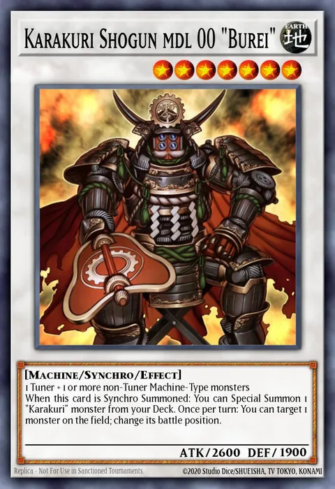 Karakuri Shogun mdl 00 "Burei" trading card