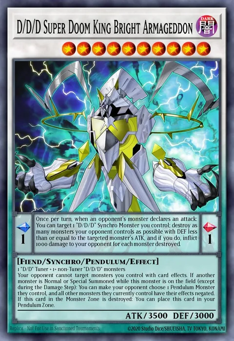 D/D/D Super Doom King Bright Armageddon trading card
