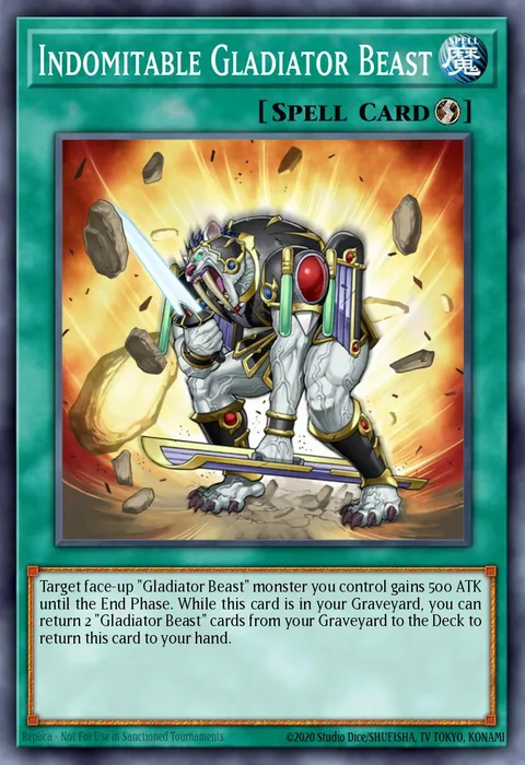 Indomitable Gladiator Beast trading card