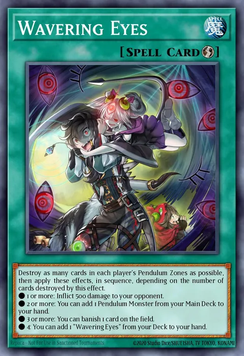 Wavering Eyes trading card