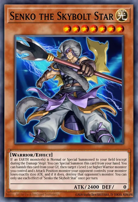 Senko the Skybolt Star trading card