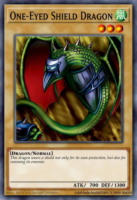One-Eyed Shield Dragon trading card