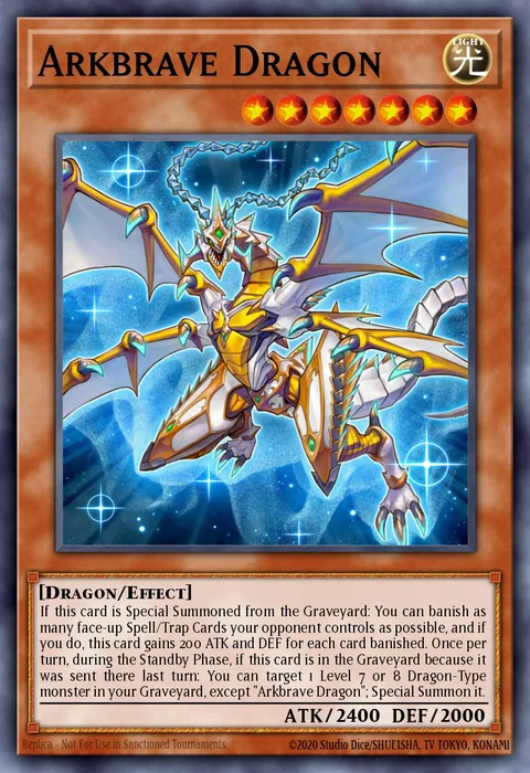 Arkbrave Dragon trading card