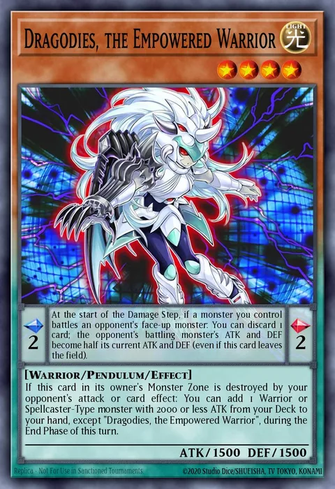 Dragodies, the Empowered Warrior trading card