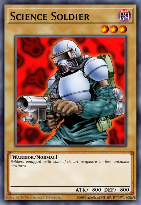 Science Soldier trading card