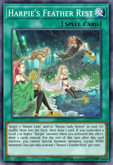 Harpie's Feather Rest trading card
