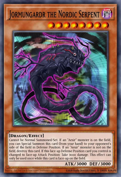 Jormungardr the Nordic Serpent trading card