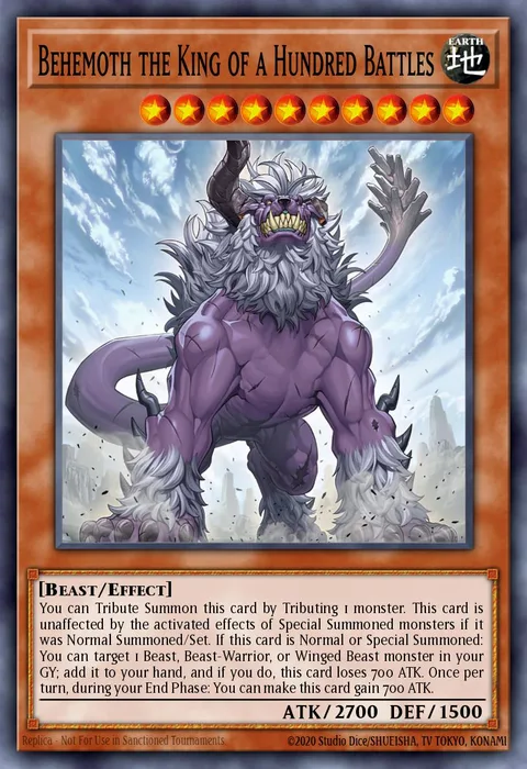 Behemoth the King of a Hundred Battles trading card