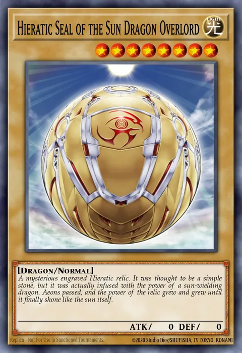Hieratic Seal of the Sun Dragon Overlord trading card